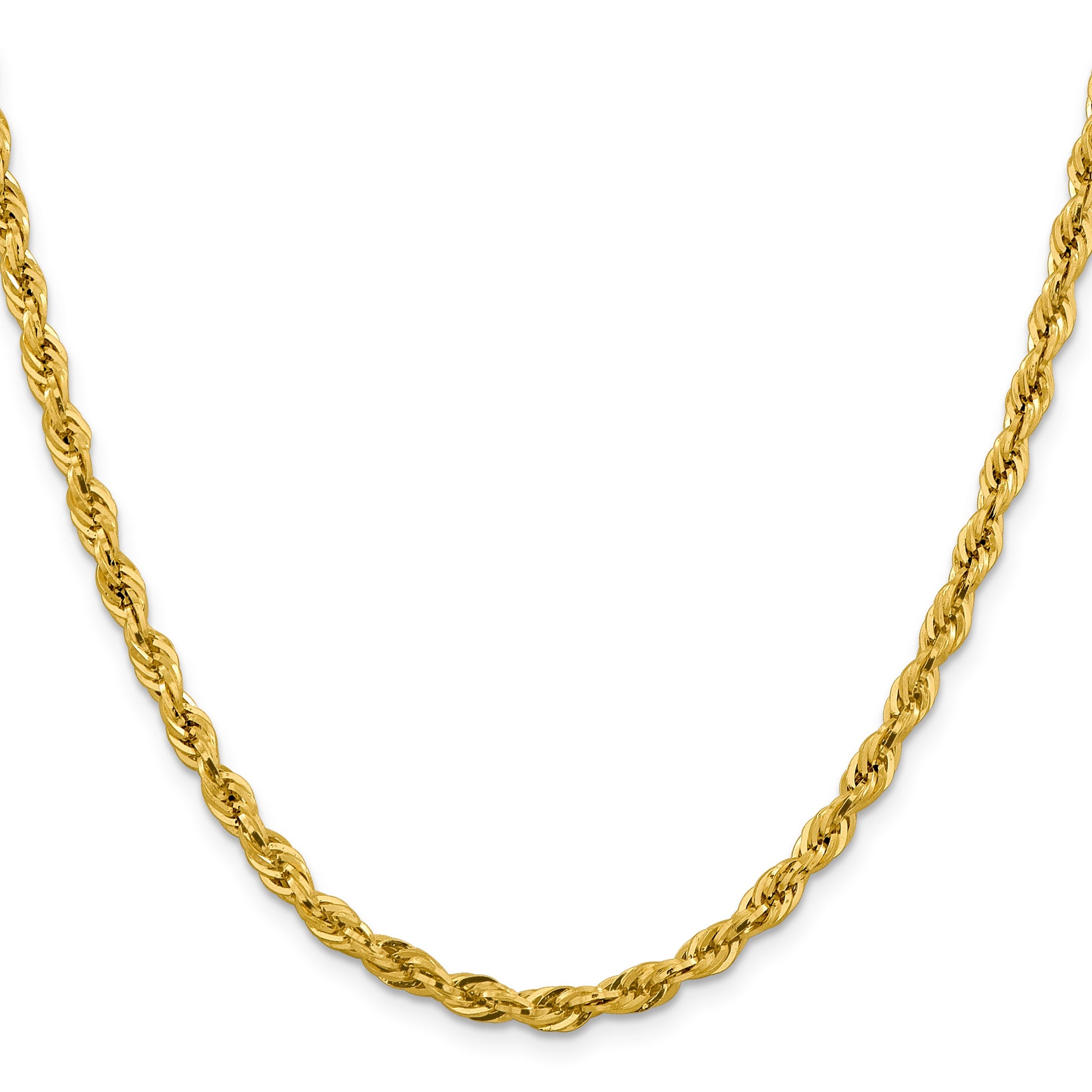 14K 18 inch 4.25mm Semi Solid Rope with Lobster Clasp Chain