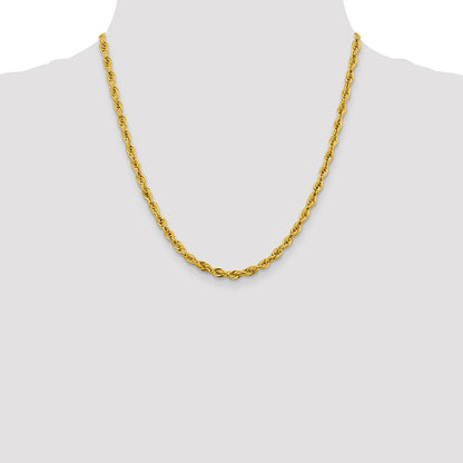 14K 20 inch 4.25mm Semi Solid Rope with Lobster Clasp Chain