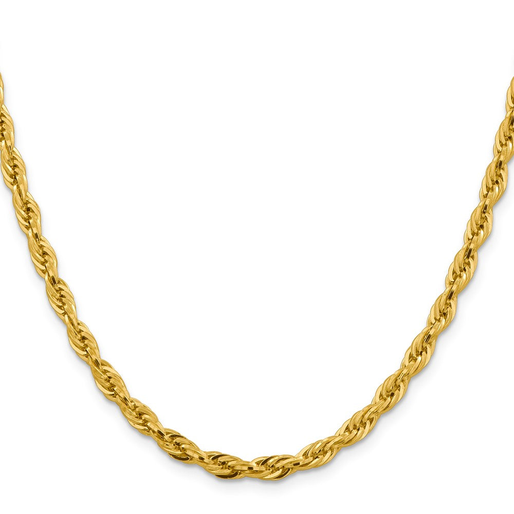 14K 18 inch 4.75mm Semi Solid Rope with Lobster Clasp Chain