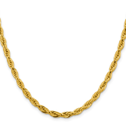 14K 26 inch 4.75mm Semi Solid Rope with Lobster Clasp Chain