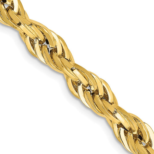 14K 18 inch 5.4mm Semi Solid Rope with Lobster Clasp Chain