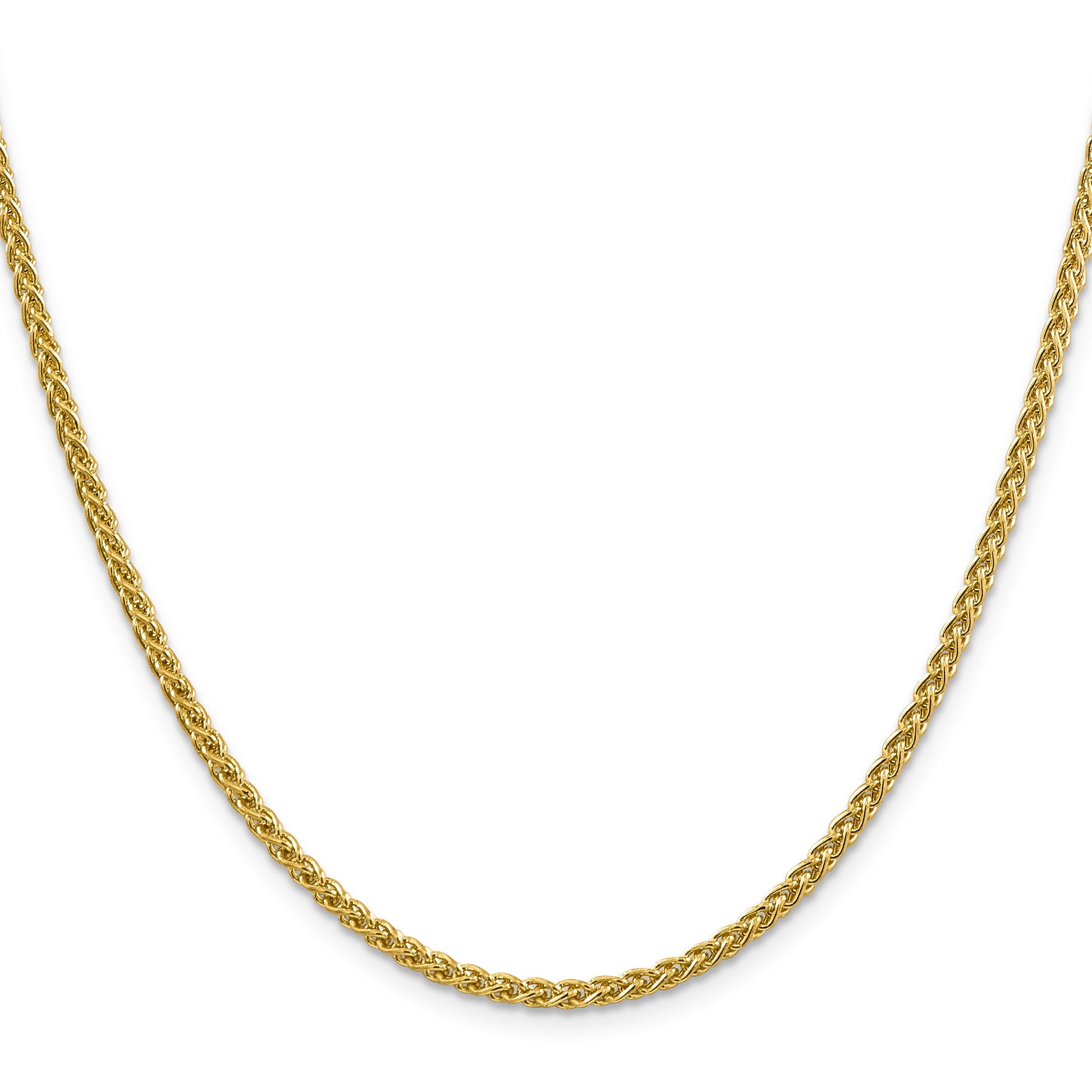 14K 30 inch 2.75mm Semi-Solid Wheat with Lobster Clasp Chain