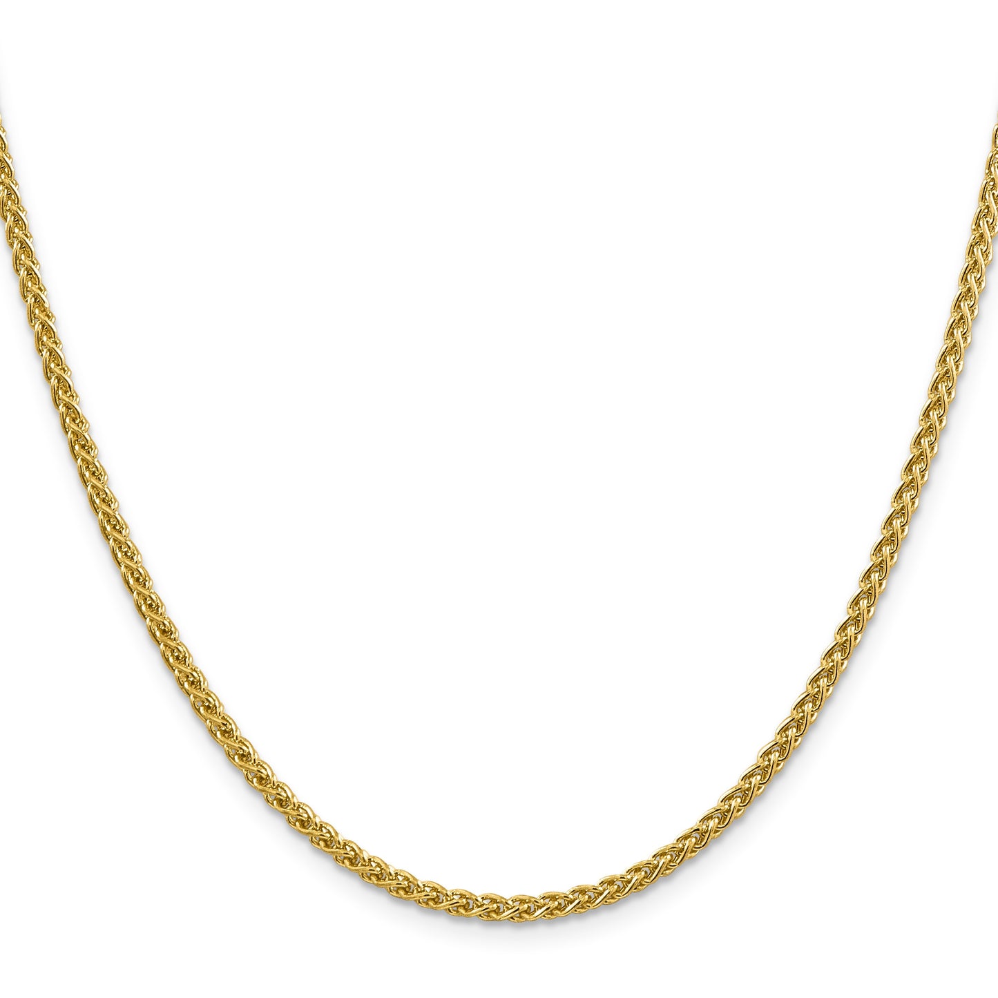 14K 24 inch 2.75mm Semi-Solid Wheat with Lobster Clasp Chain