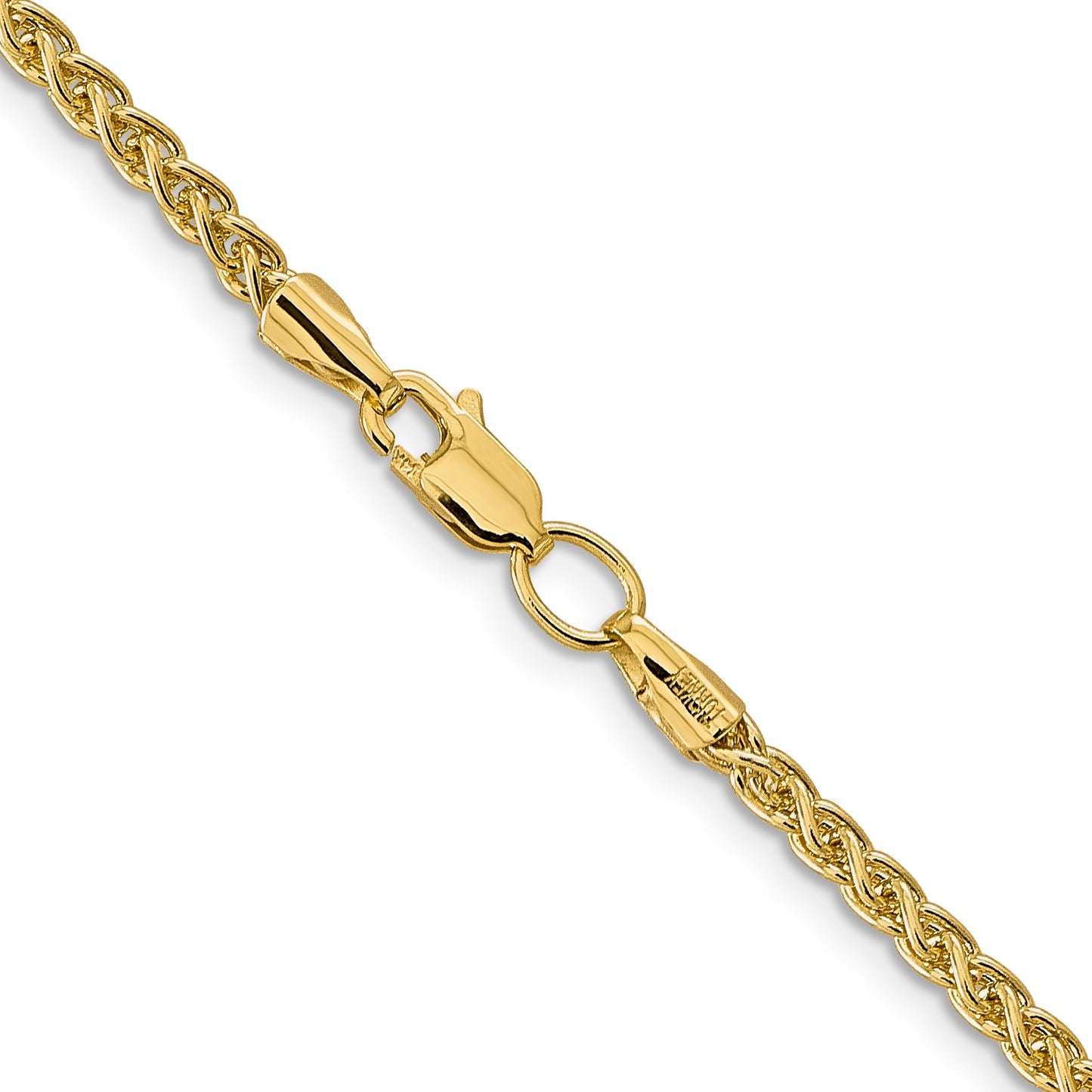 14K 20 inch 2.75mm Semi-Solid Wheat with Lobster Clasp Chain