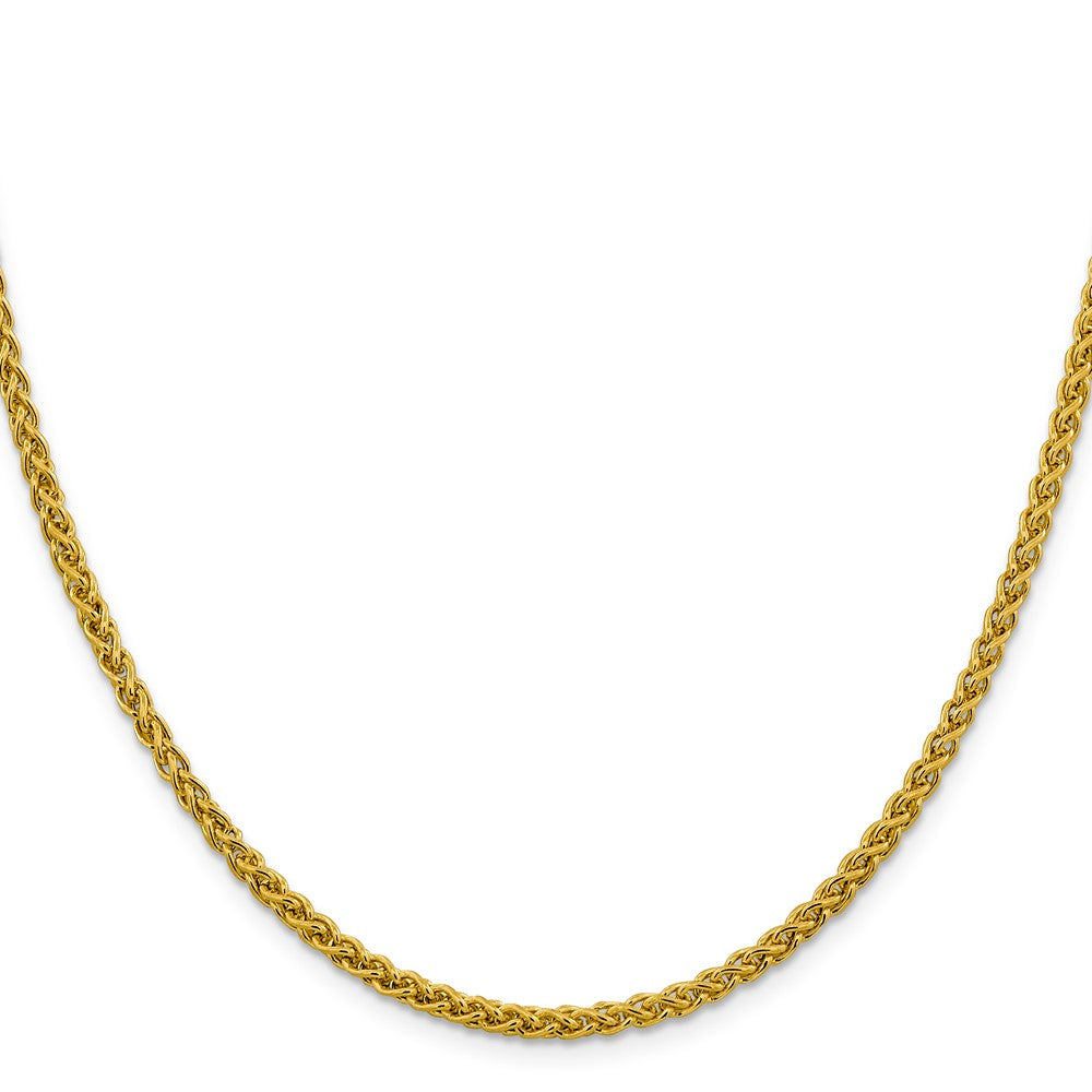 14K 16 inch 3.45mm Semi-Solid Wheat with Lobster Clasp Chain