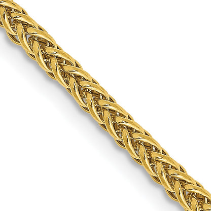 14K 18 inch 2.35mm Semi-Solid 3-Wire Wheat with Lobster Clasp Chain