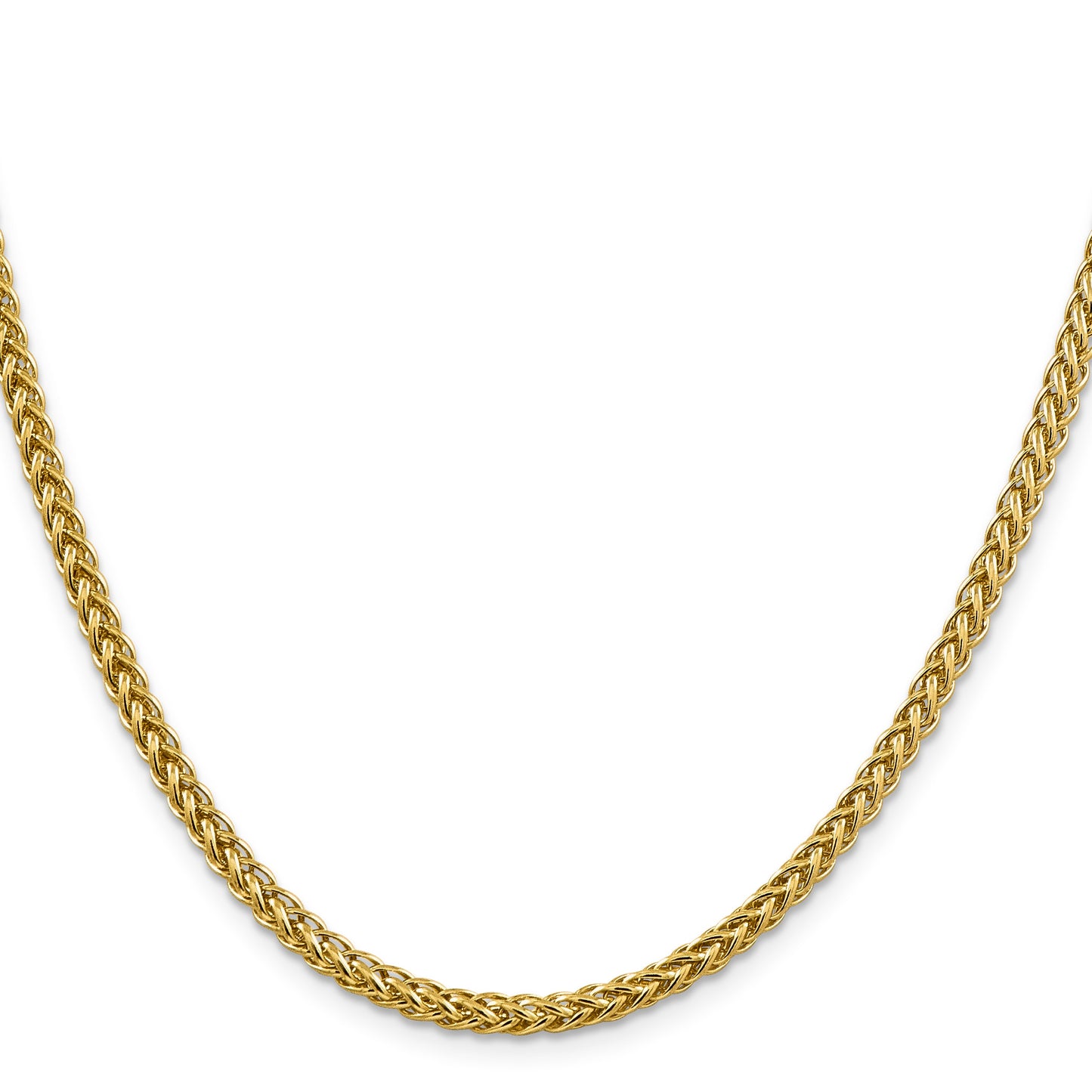 14K 18 inch 3.5mm Semi-Solid 3-Wire Wheat with Lobster Clasp Chain