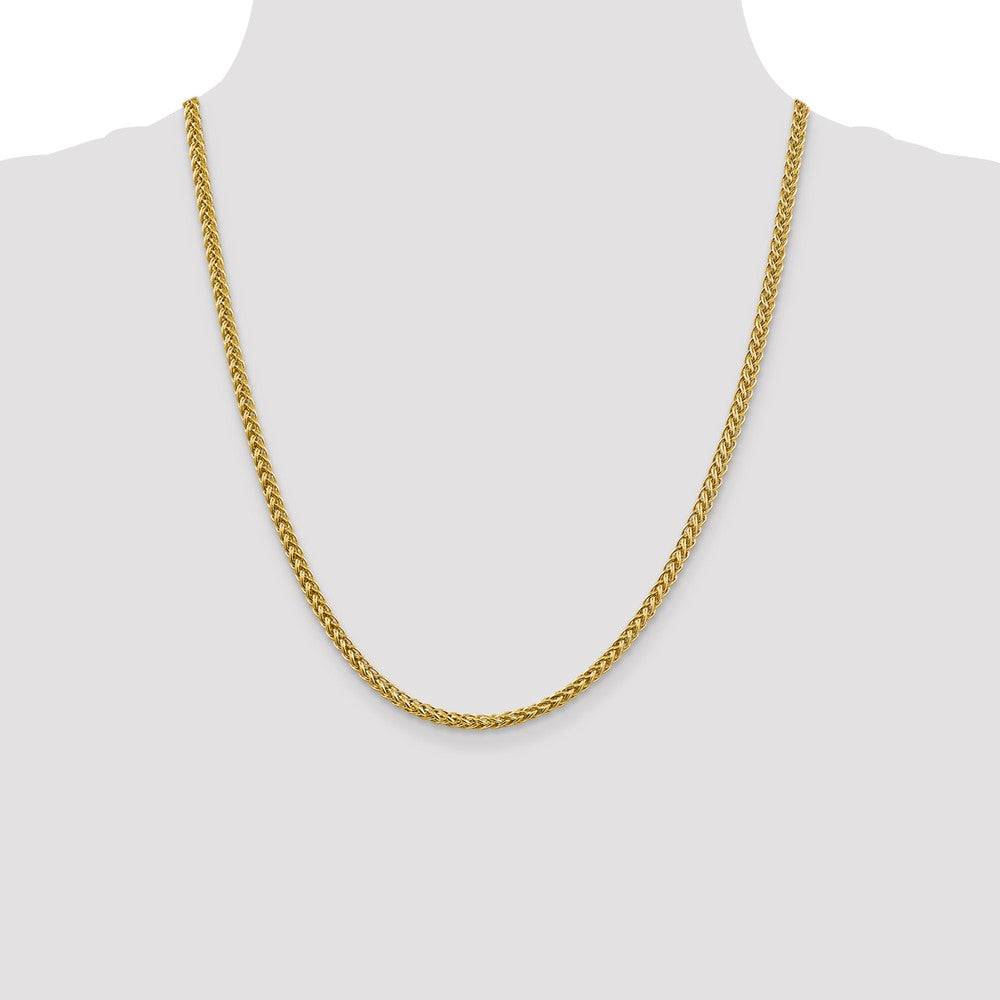 14K 20 inch 4.3mm Semi-Solid 3-Wire Wheat with Lobster Clasp Chain