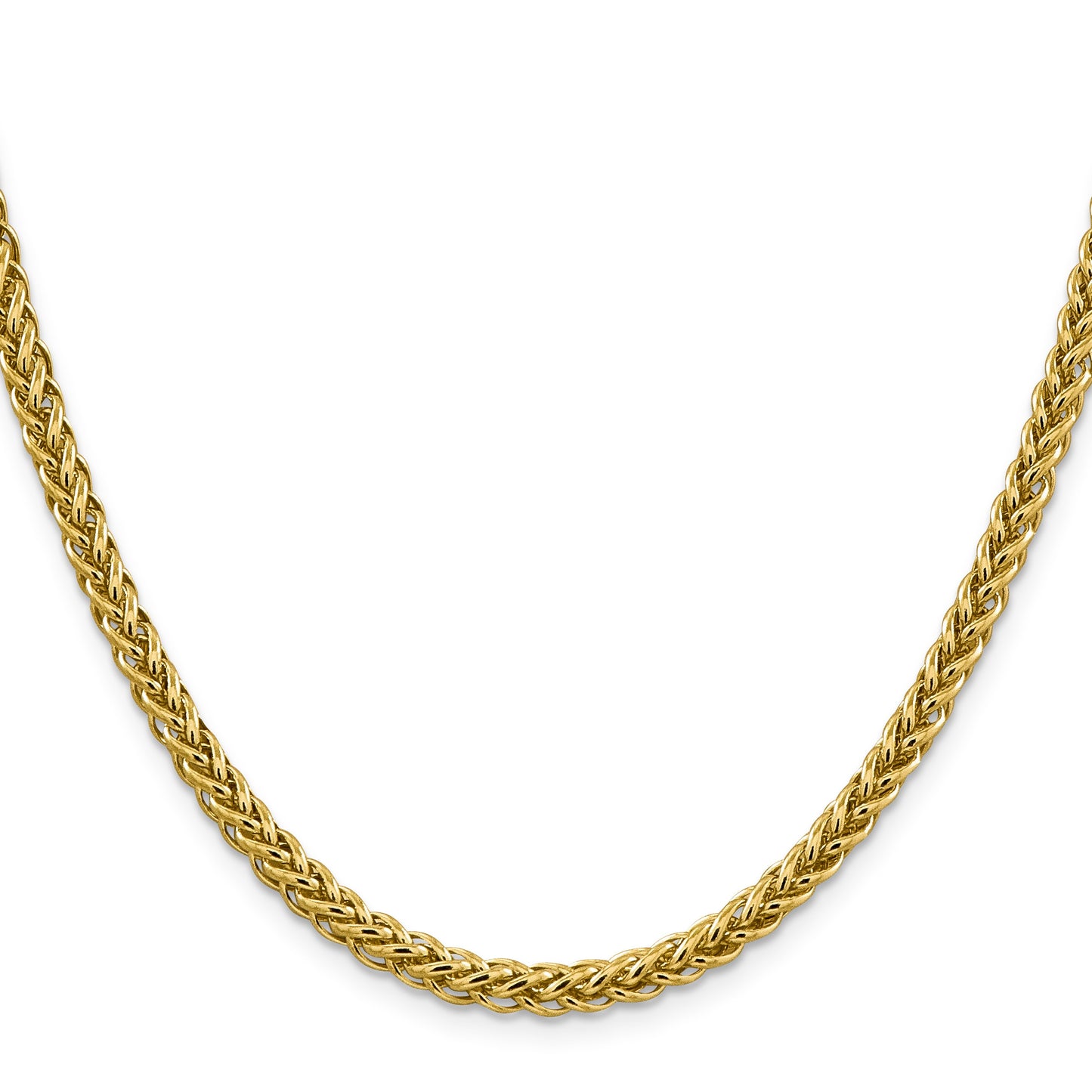 14K 20 inch 4.65mm Semi-Solid 3-Wire Wheat with Lobster Clasp Chain