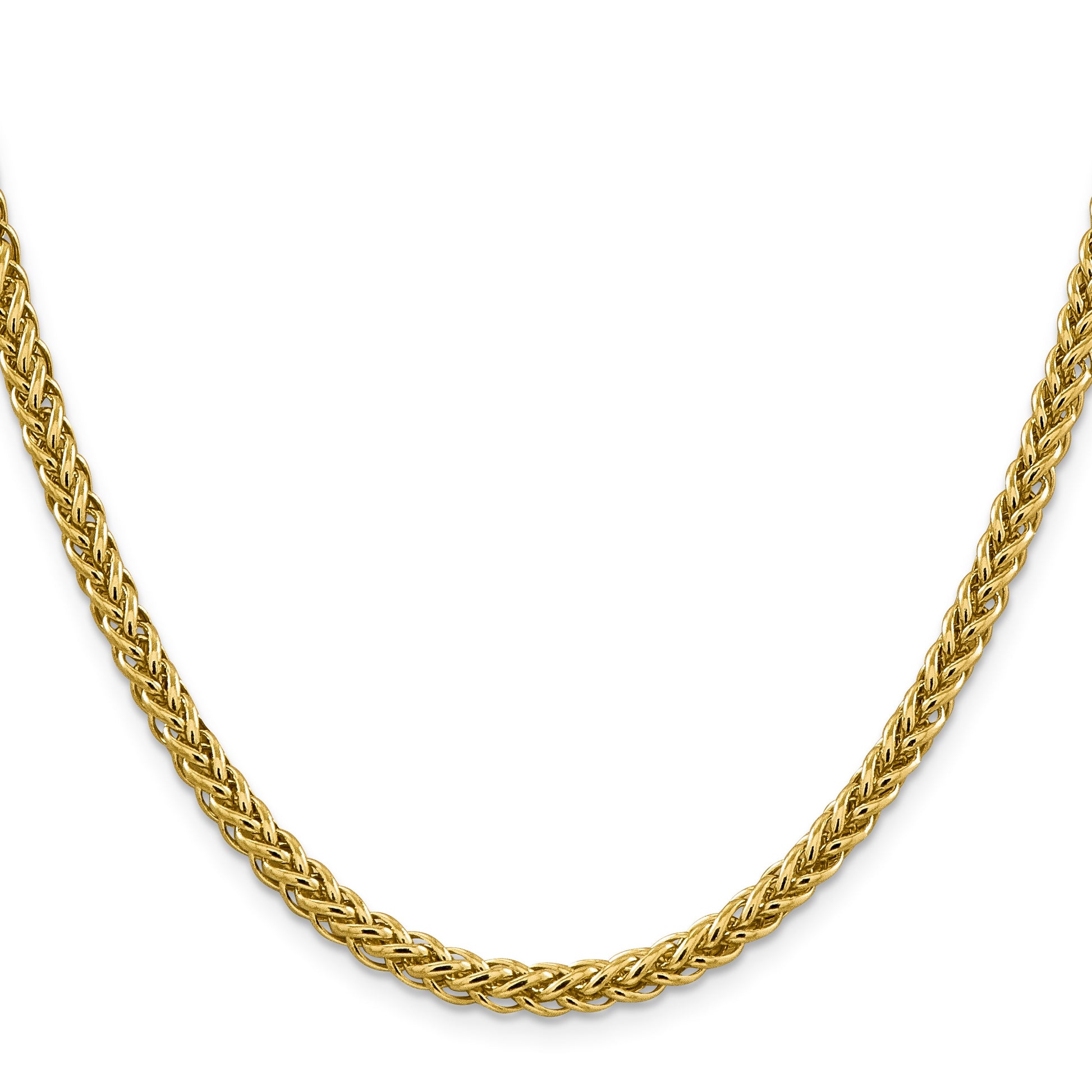 14K 20 inch 4.65mm Semi-Solid 3-Wire Wheat with Lobster Clasp Chain