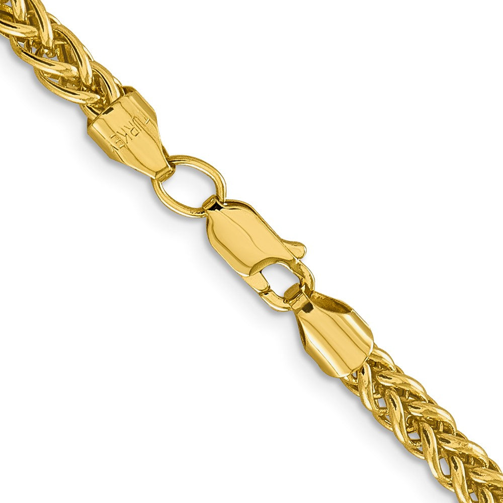 14K 18 inch 4.65mm Semi-Solid 3-Wire Wheat with Lobster Clasp Chain