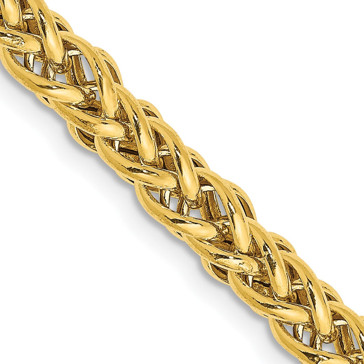 14K 20 inch 4.65mm Semi-Solid 3-Wire Wheat with Lobster Clasp Chain