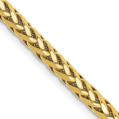 14K 18 inch 3.1mm Semi-Solid Diamond-cut Wheat with Lobster Clasp Chain