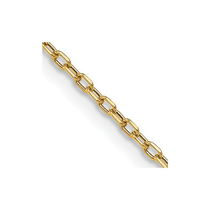 14K Yellow Gold 24 inch 3mm Semi-Solid Diamond-cut Open Link Cable with Lobster Clasp Chain