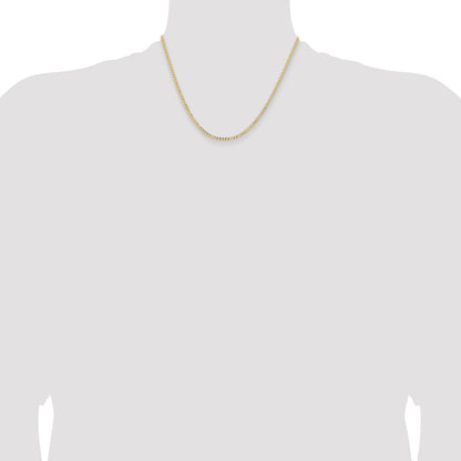 14K 18 inch 2.85mm Semi-Solid Curb with Lobster Clasp Chain