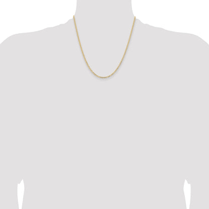 14K 20 inch 2.85mm Semi-Solid Curb with Lobster Clasp Chain