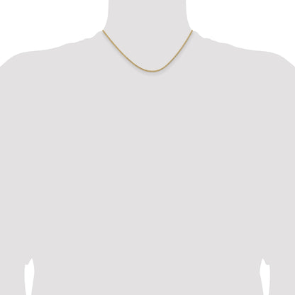 14K 16 inch 1.85mm Semi-Solid Curb with Lobster Clasp Chain