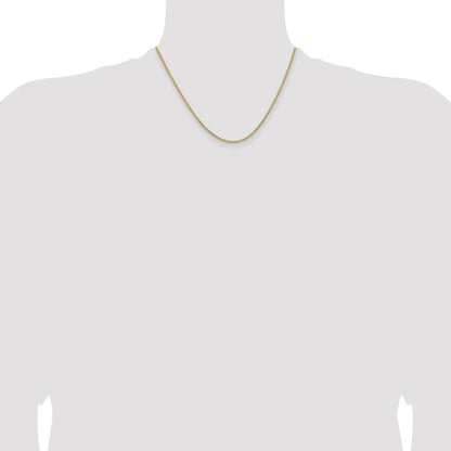 14K 18 inch 1.85mm Semi-Solid Curb with Lobster Clasp Chain
