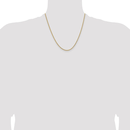 14K 20 inch 1.85mm Semi-Solid Curb with Lobster Clasp Chain