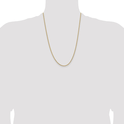 14K 24 inch 1.85mm Semi-Solid Curb with Lobster Clasp Chain