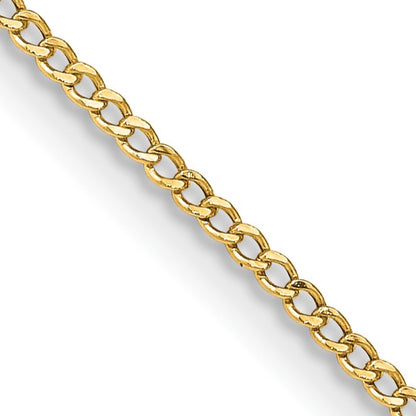 14K 18 inch 1.85mm Semi-Solid Curb with Lobster Clasp Chain