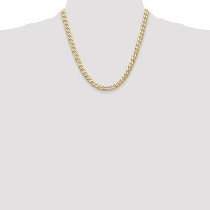 14k 7.5mm Semi-Solid Curb Chain