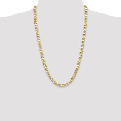 14k 7.5mm Semi-Solid Curb Chain