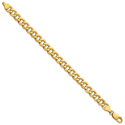 14k 7.5mm Semi-Solid Curb Chain