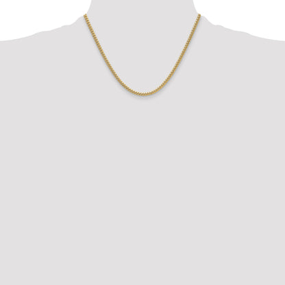14k 3.5mm Semi-Solid Miami Cuban Chain