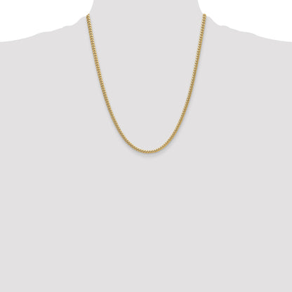 14k 3.5mm Semi-Solid Miami Cuban Chain
