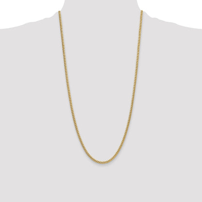 14k 3.5mm Semi-Solid Miami Cuban Chain