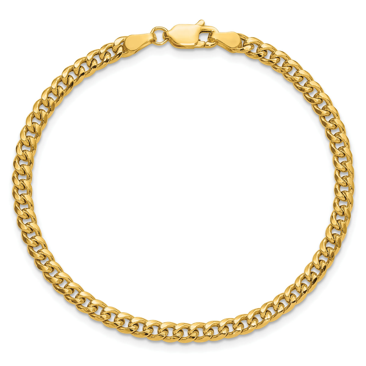 14k 3.5mm Semi-Solid Miami Cuban Chain