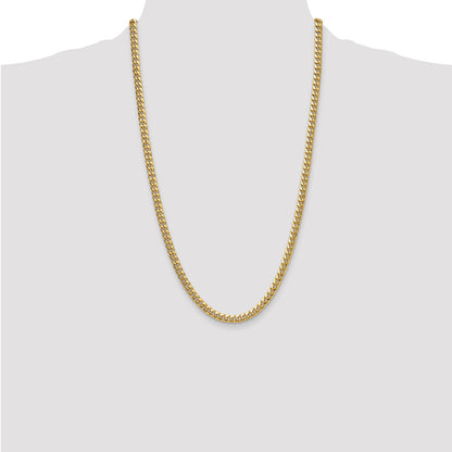 14k 5.25mm Semi-Solid Miami Cuban Chain
