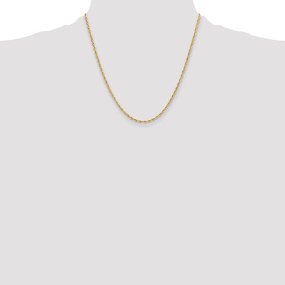 14ky 2.5mm Semi-Solid Rope Chain