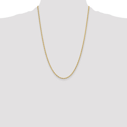 14ky 2.5mm Semi-Solid Rope Chain
