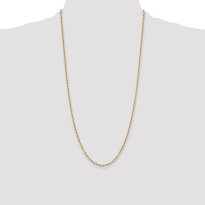 14ky 2.5mm Semi-Solid Rope Chain