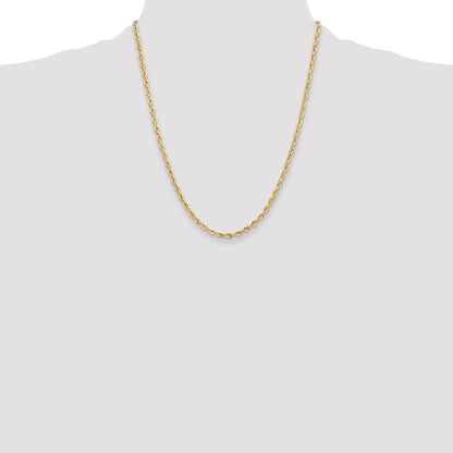 14ky 3.5mm Semi-Solid Rope Chain