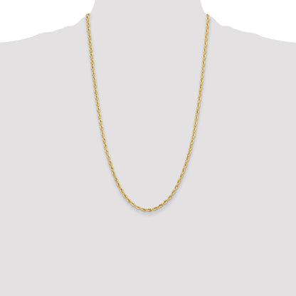 14ky 3.5mm Semi-Solid Rope Chain