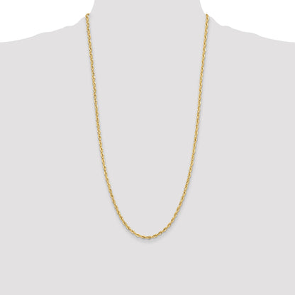 14ky 3.5mm Semi-Solid Rope Chain