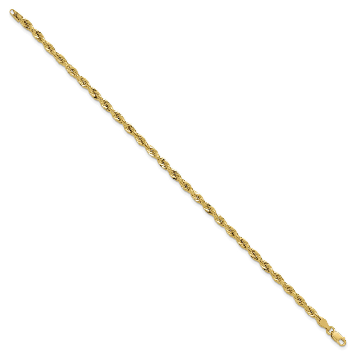 14ky 3.5mm Semi-Solid Rope Chain