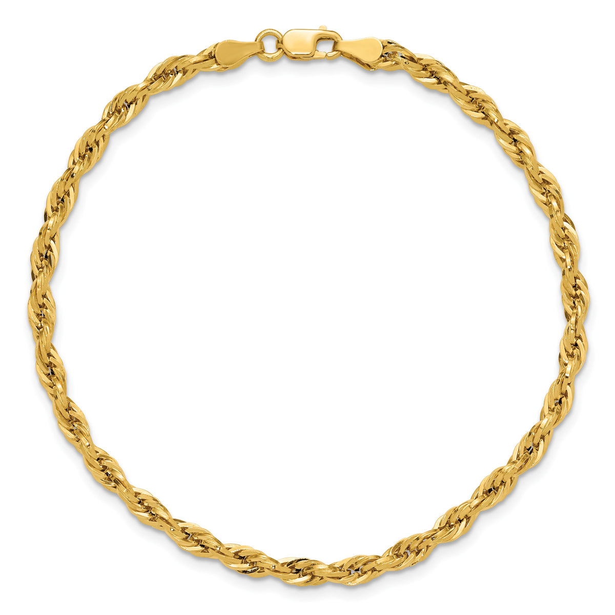 14ky 3.5mm Semi-Solid Rope Chain