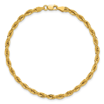 14ky 3.5mm Semi-Solid Rope Chain