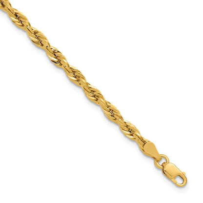 14ky 3.5mm Semi-Solid Rope Chain