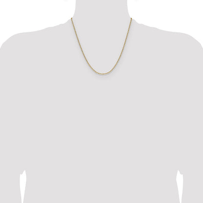 14k 2.2mm Semi-Solid Beveled Paperclip Chain