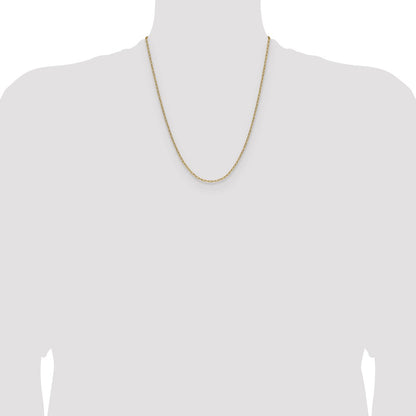 14k 2.2mm Semi-Solid Beveled Paperclip Chain