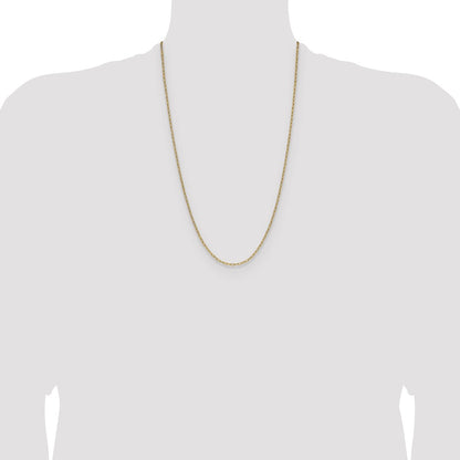 14k 2.2mm Semi-Solid Beveled Paperclip Chain