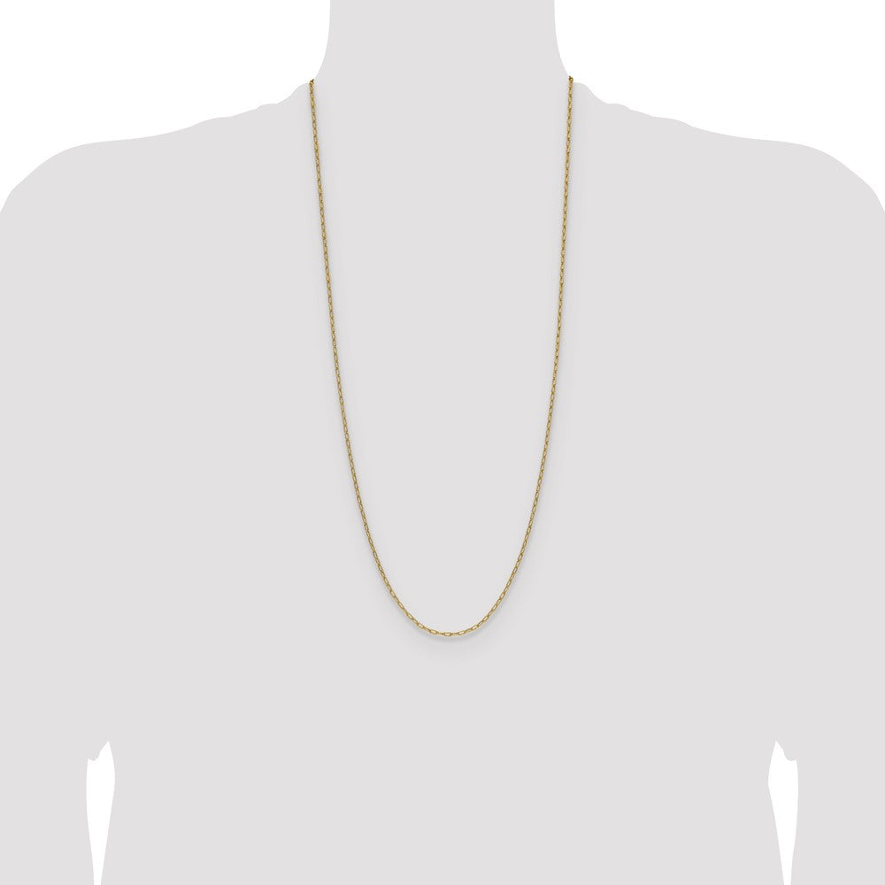 14k 2.2mm Semi-Solid Beveled Paperclip Chain