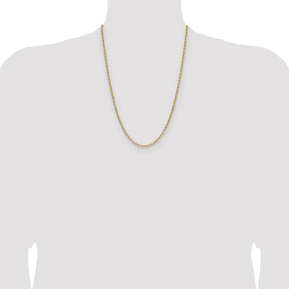 14k 3.0mm Semi-Solid Beveled Paperclip Chain