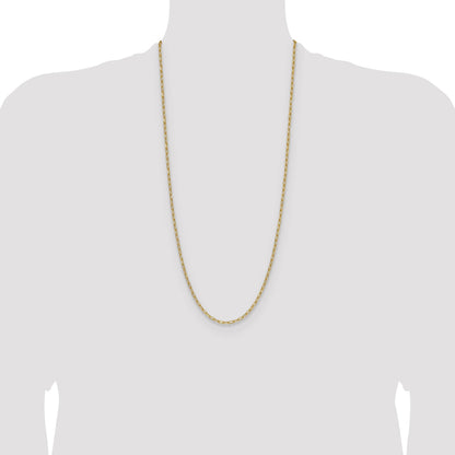 14k 3.0mm Semi-Solid Beveled Paperclip Chain