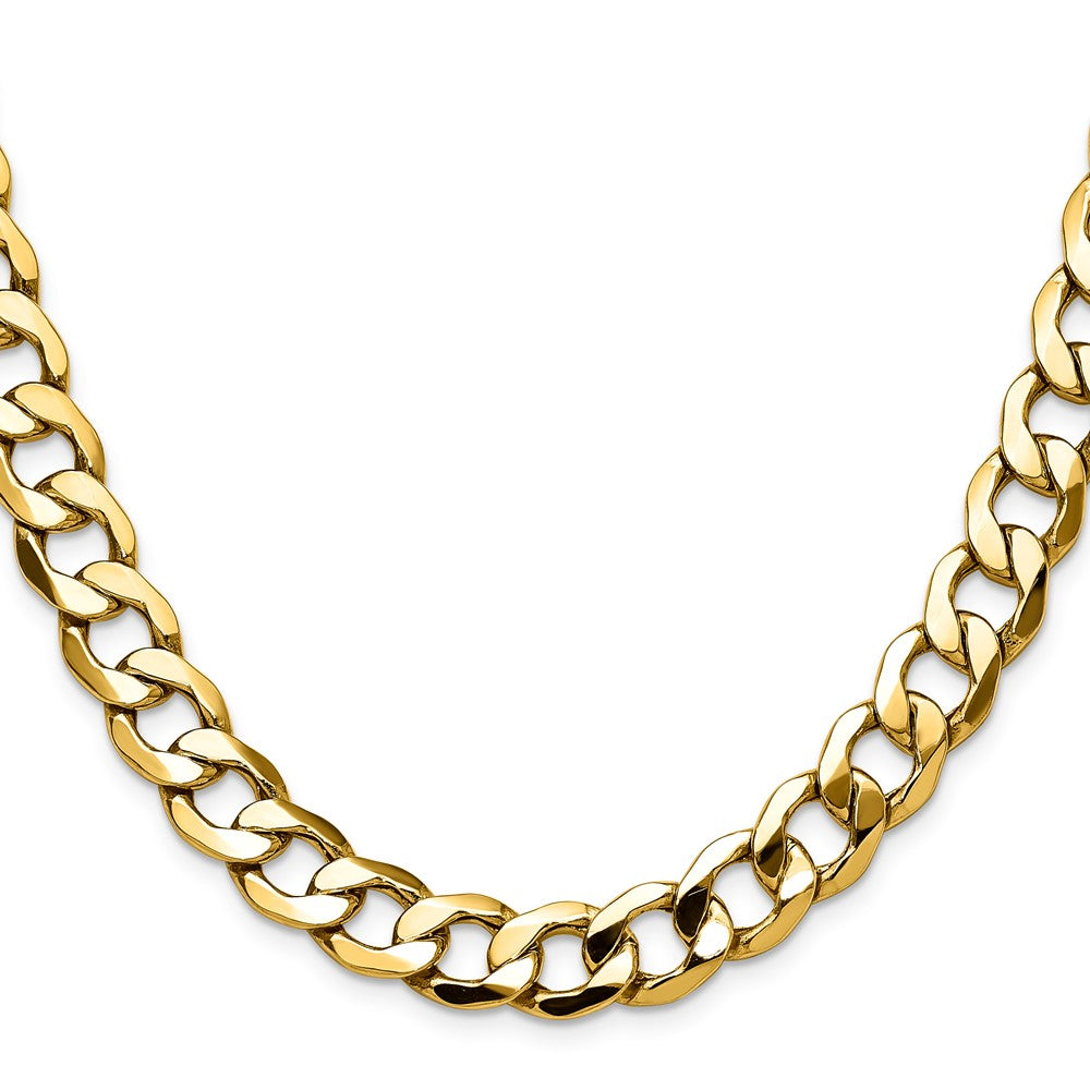 14k 11.3mm Semi-Solid Curb Chain